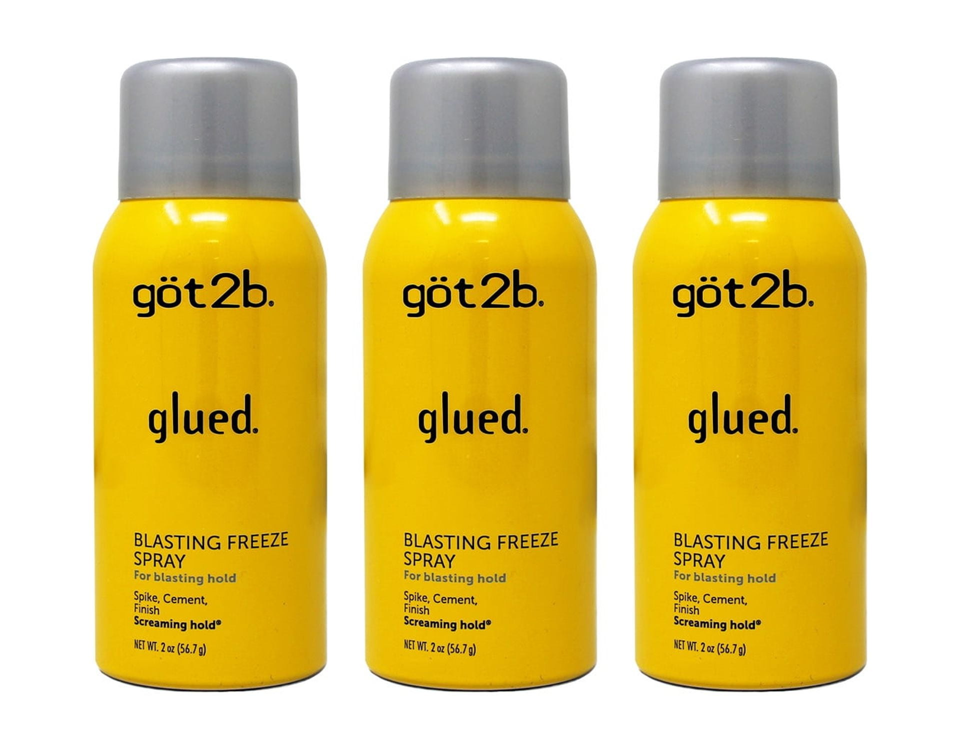 got2b, Glued Blasting Freeze Hairspray, 2 oz, Pack of 3 - Walmart.com