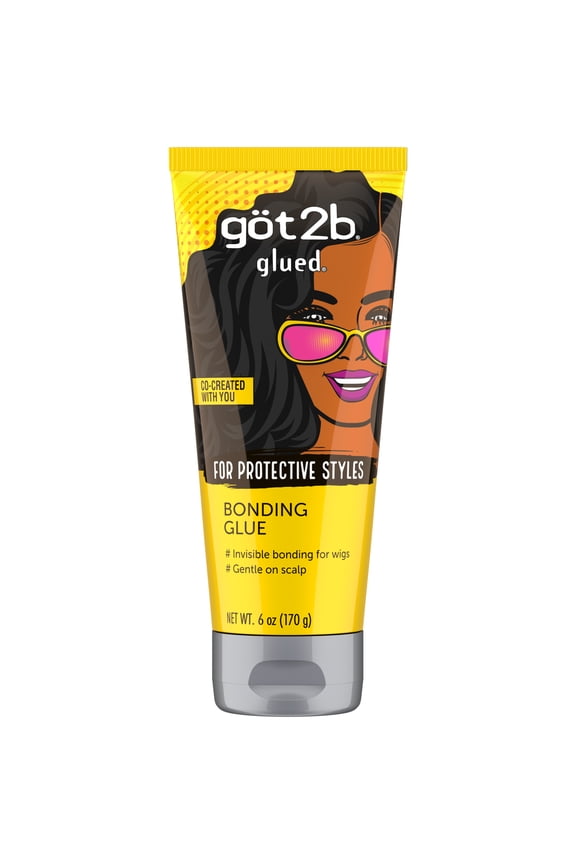 Glued Bonding Glue for Protective styles, Invisible, Quick Dry Wig Glue, 6 oz