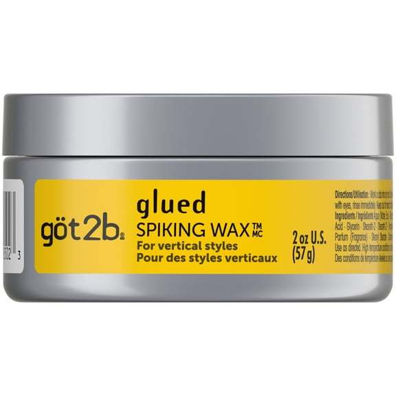 got2b Glued Spiking Hair Wax, High Shine and Fierce Hold, Pomade for Men and Women, 2 oz