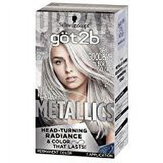 Got2b Metallic Permanent Hair Color, M71 Metallic Silver (Pack of 4)