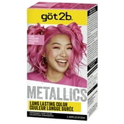 got2b Metallics Permanent Hair Dye, M87 Pink Passion, Hair Color for Women & Men, 1 Kit