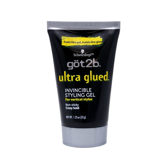 Got2b Ultra Glued Invincible Styling Hair Gel, 1.25 Oz.,Pack of 12