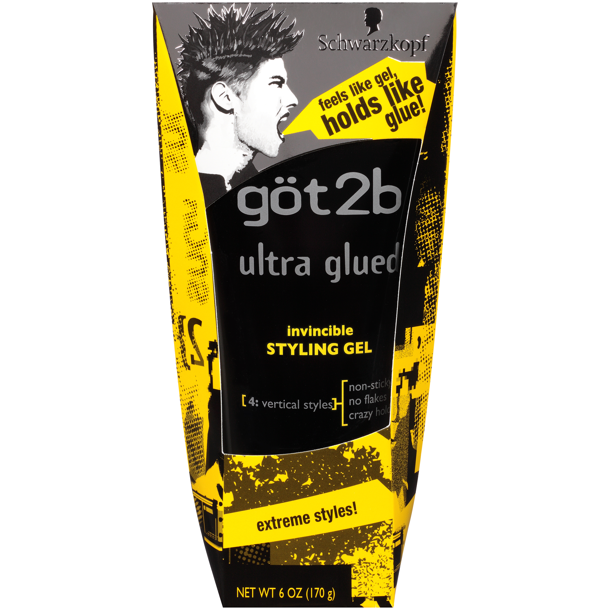 Got2b Ultra Glued Invincible Styling Hair Gel, 6 oz - image 1 of 2