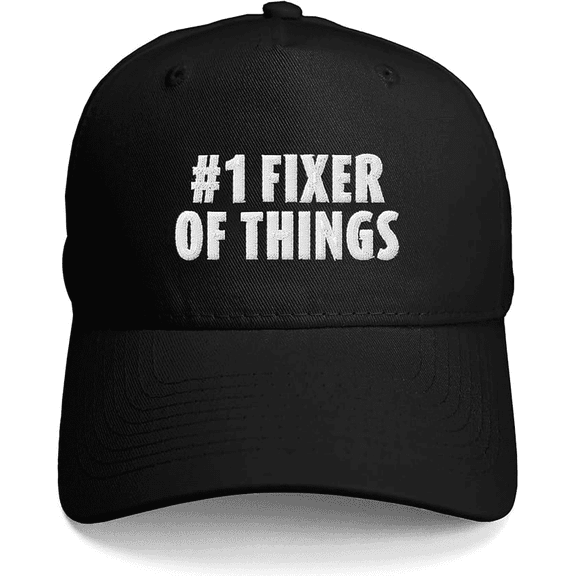 GotPrint Fixer of Things Baseball Cap, Adjustable Dad Hat for Handyman, Funny Graphic Cap for Father's Day Dad Hats