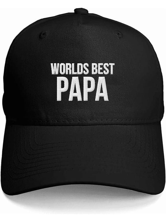 Worlds Best Dad Ever Hat, Father's Day Birthday Gifts for Dad Papa from Daughter, Son, Outdoor Adjustable Cap