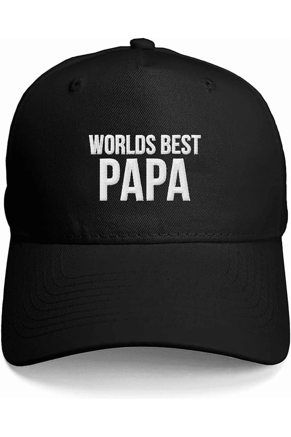 Worlds Best Dad Ever Hat, Father's Day Birthday Gifts for Dad Papa from Daughter, Son, Outdoor Adjustable Cap