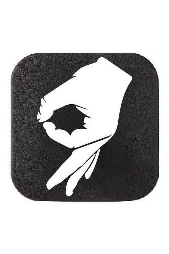 Gotcha Circle Hand Game Rubber Receiver Tube Hitch Plug. Truck Trailer Hitch Cover Plug Insert Fits 2" Receivers. Fits 2 inch Receiver Level 3 4 5 Ford GMC Toyota Jeep Dodge Chevy (2" Receiver Plug)