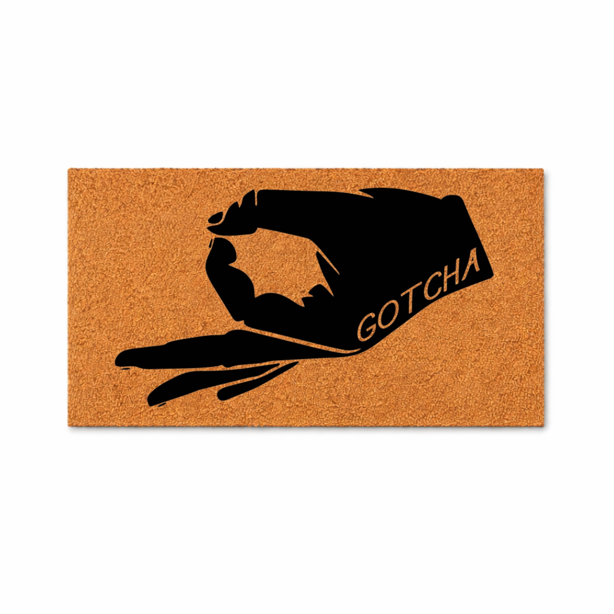 Gotcha Doormat, Funny Prank Hand Graphic Entryway Door Mat, Indoor Outdoor Welcome Mat (24x36 inches) WoodByStu 1054