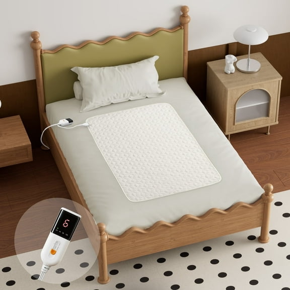 Heated Mattress Pad-Fit up to 15 with 6 Heat Settings Single Control & 10 Hour Auto Off,Machine Washable,Mini Twin