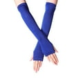thumbnail image 1 of Goth Arm Warmers Punk Fingerless Gloves Y2K Arm Sleeves Costume Long Stripe Gloves E Free, 1 of 2