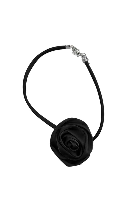 Goth Big Rose Flower Clavicle Chain Necklace for Women Sweet Flower Choker Necklace Party Jewelry