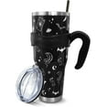 thumbnail image 1 of Goth Black 40 Oz Tumbler with Handle and Straw, Large Big Stainless Steel Vacuum Insulated Tumbler Iced Coffee Cup Water Bottle Travel Mug, Witchy Gothic Gifts Decor Accessories Stuff, Halloween Gifts, 1 of 6