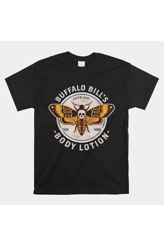 Goth Body Lotion Deaths Head Moth 90S Retro Vintage T-shirt Size S-5XL