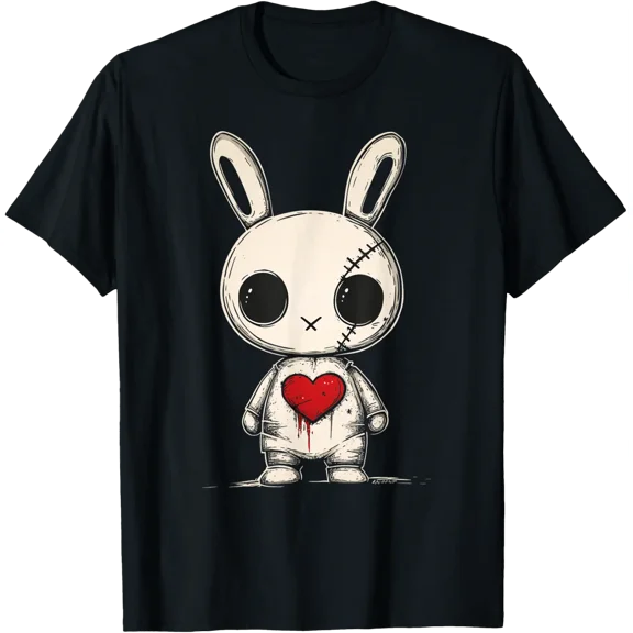 Goth Bunny Creepy Rabbit Emo Kawaii T-Shirt