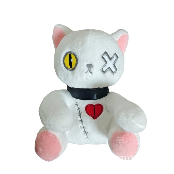 Goth Bunny Plush Rabbit Stuffed Animal Horror Plushies Easter Stuffed Creepy Spooky Bunny Stuffed Animal Crazy Rabbit Plushie Toy
