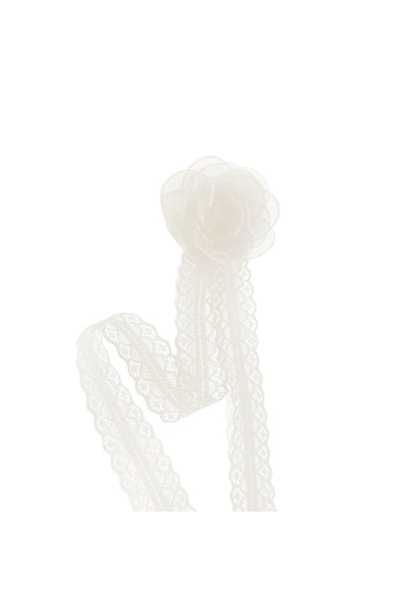 Goth Choker Lace up Necklace For Women Lace Flower Collar Necklace Camellia Choker Flower Choker Necklace Rose Choker