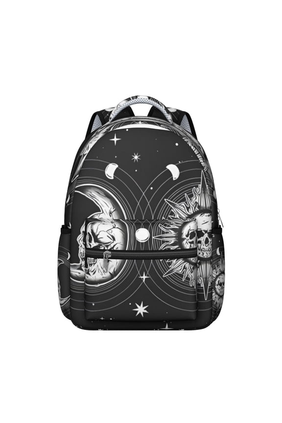 Goth Cosmic Waterproof School Backpack - Padded Straps & Spinal Support for College Students