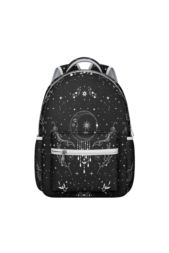 Goth Cosmic Waterproof School Backpack - Padded Straps & Spinal Support for College Students