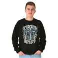 thumbnail image 1 of Goth Forever Blessed Cross Wings Unisex Plus Fleece Graphic Sweatshirt Brisco Brands 4X, 1 of 6