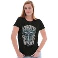 thumbnail image 1 of Goth Forever Blessed Cross Wings Womens Slim Fit Graphic Tee Brisco Brands S, 1 of 5