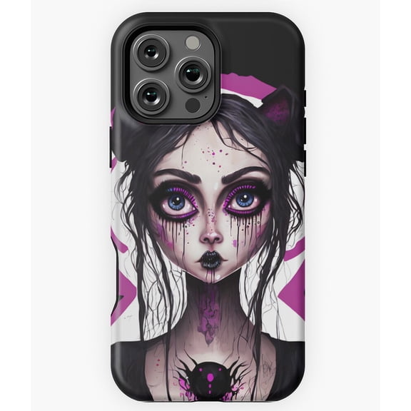 Goth Girl Dark Aesthetic Portrait Art - Classic Style Phone N6139 Phone Case for iPhone 17 16 15 14 13 12 11 Pro Max