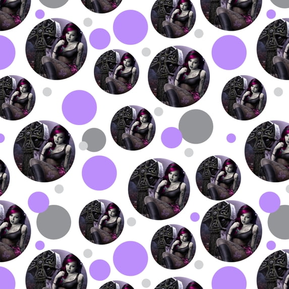 Goth Girl Dressed in Black Tattoos Premium Gift Wrap Wrapping Paper Roll