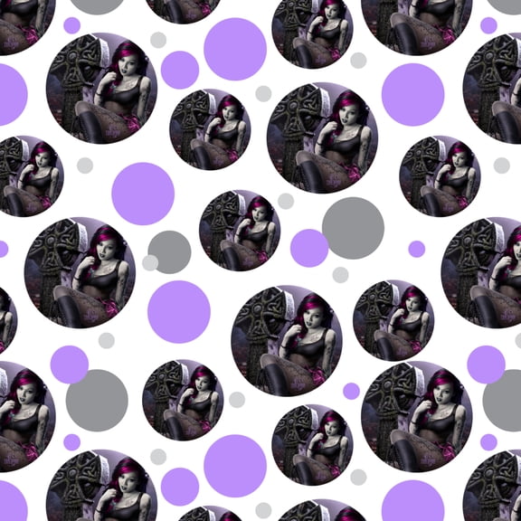 Goth Girl Dressed in Black Tattoos Premium Gift Wrap Wrapping Paper Roll