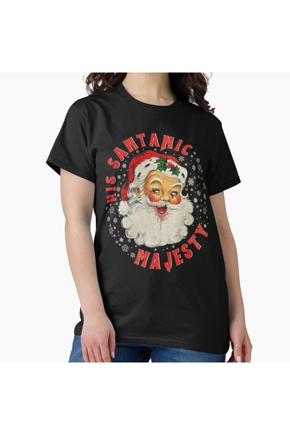 Goth Holiday Majesty Demonic Vibes Alternative Winter Style Unisex T-Shirt, up to size 5XL