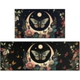 thumbnail image 1 of Goth Kitchen Mat Set of 2, Moon Butterfly Flower Kitchen Rugs for Floor Halloween Kitchen Mat Gothic Kitchen Decor for Floor, Home, Sink, Bathroom(17"x47"+17"x30"), 1 of 6