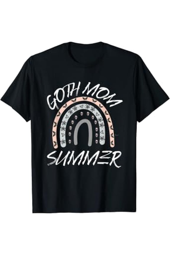 Goth Mom Summer Goth Bohemian Rainbow Wiccan Pagan Mother T-Shirt
