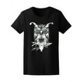 thumbnail image 1 of Goth Owl Art T-Shirt Women -Image by Shutterstock, Female Small, 1 of 2