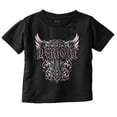 thumbnail image 1 of Goth Periodt Cross Angel Wings Toddler Boy Girl T Shirt Infant Toddler Brisco Brands 6M, 1 of 5