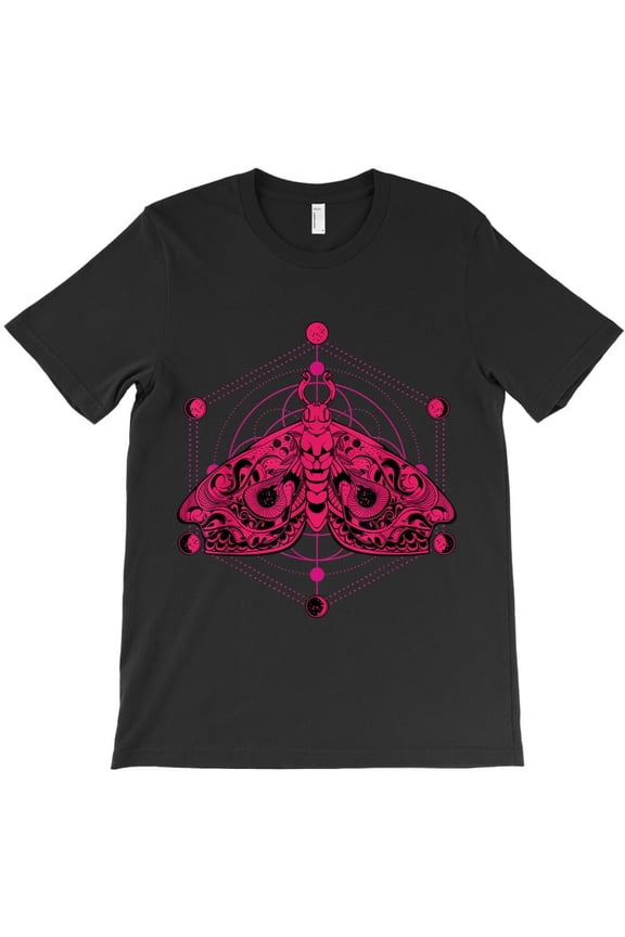 Goth Pink Moth Moon Purple Butterfly Phases Witchcraft Wicca Themed Art H45536 Unisex T-Shirt, Up to 5XL Available