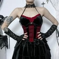 thumbnail image 1 of Goth Sexy Lace Corset Crop Tops Camis Y2K Harajuku Aesthetic Black Red Cross Basic Tank Top Summer Women Grunge Emo Streetwear, 1 of 13