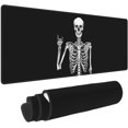 thumbnail image 1 of Goth Skeleton Gaming Mouse Pad XL Large Extended Desk Mat Computer Non Slip Rock and Roll Skull Desk Pad for Home Office 31.5 X 11.8 in, Black, 1 of 6