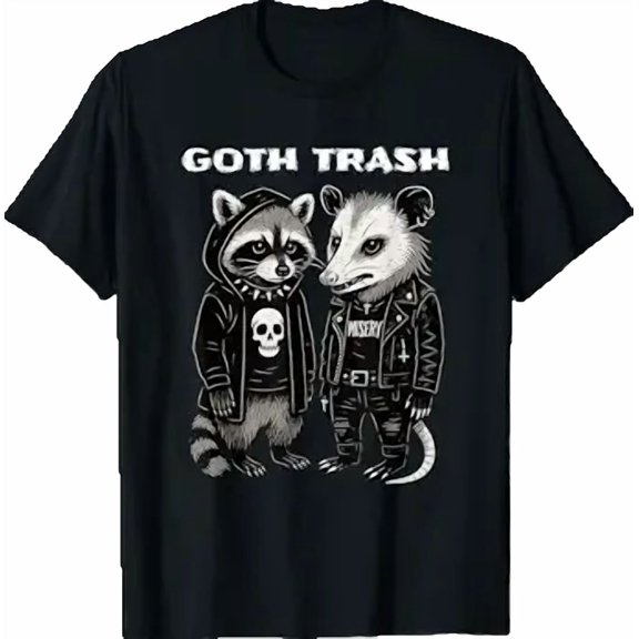 Goth Trash Gothic Raccoon Goth Men Women T-Shirt