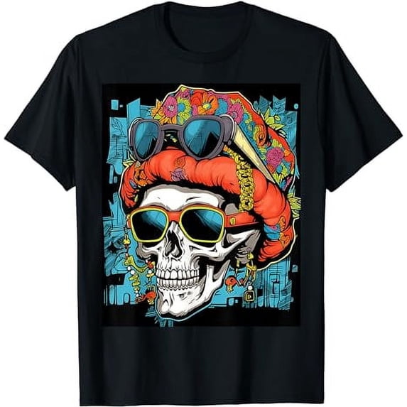 Goth Trendy: Artistry Aesthetic of our Skull Graphic T-Shirt