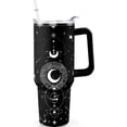 thumbnail image 1 of Goth Tumbler with Handl and Straw Gothic Tumbler 40 oz Double Wall Stainless Steel Goth Cup Insulated Gothic Coffee Travel Mug Goth Gifts for Women Black, 1 of 6