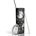 thumbnail image 1 of Goth Tumbler - Moon Phase Gothic Gifts For Women - 20 Oz Insulated Halloween Tumbler With Lid And Straw, Coffee Cup, Water Bottle, Drinking Glasses - Witchy Stuff Spooky Birthday Christmas Gifts, 1 of 6