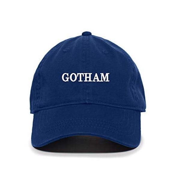 Gotham Baseball Cap Embroidered Cotton Adjustable Dad Hat Royal Blue