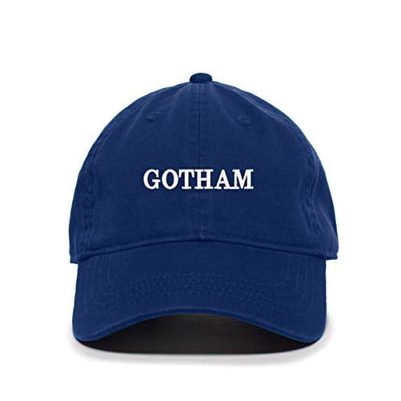 Gotham Baseball Cap Embroidered Cotton Adjustable Dad Hat Royal Blue