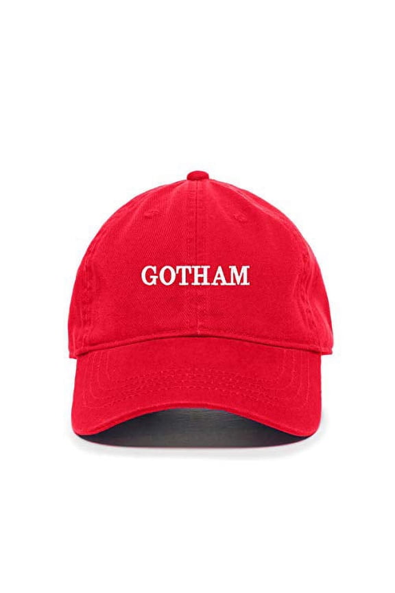 Gotham Baseball Cap Embroidered Cotton Adjustable Dad Hat