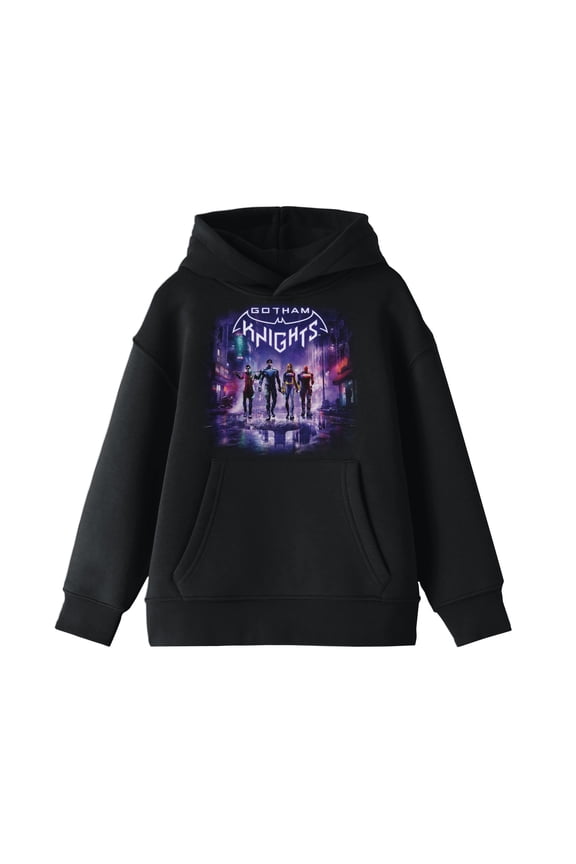 Gotham Knights Video Game Boy's Black Hoodie-XS