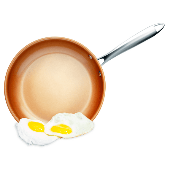 Gotham Steel 10" Premium Non-Stick Copper Fry Pan, Tri-Ply Stainless Steel