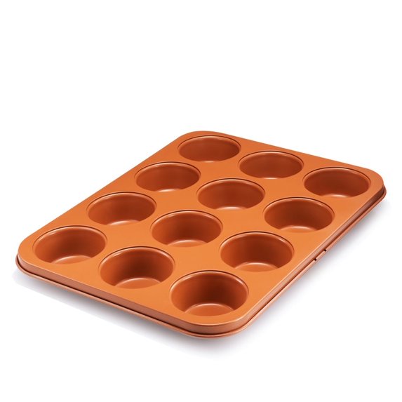 Gotham Steel Copper Muffin Baking Pan Non Stick Ti Cerama – Copper
