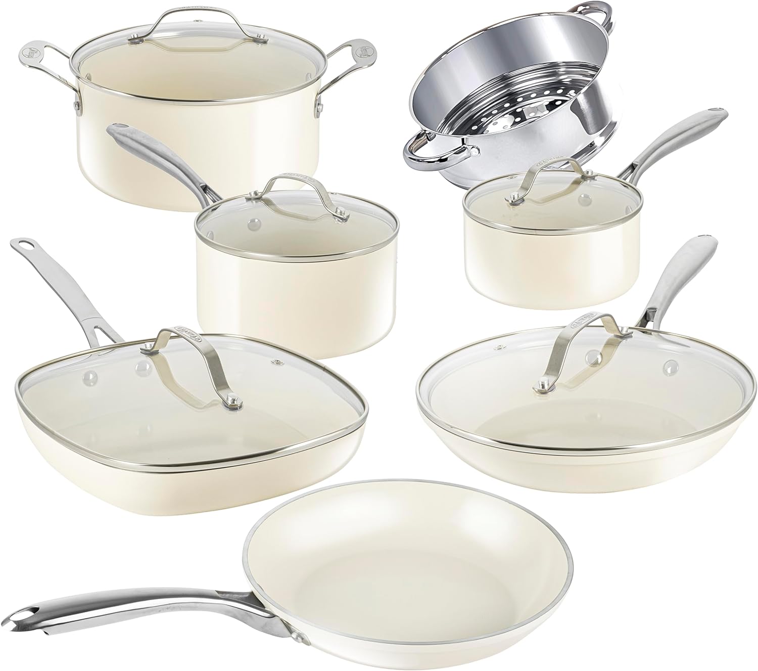 GreenLife Soft Grip Healthy Ceramic Nonstick, Cookware Pots and Pans