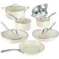 thumbnail image 1 of Gotham Steel 12-Piece Nonstick Ceramic Cookware Set with Stay Cool Handles, Cream, 1 of 7