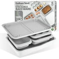 thumbnail image 1 of Gotham Steel 6 Pc Stackable Baking Pans Set Non Stick, 70% Space Saving Design, Nonstick Ceramic Bakeware Sets Non Toxic, with Baking Sheet Tray, Cake & Muffin Pans, Oven & Dishwasher Safe, White, 1 of 7