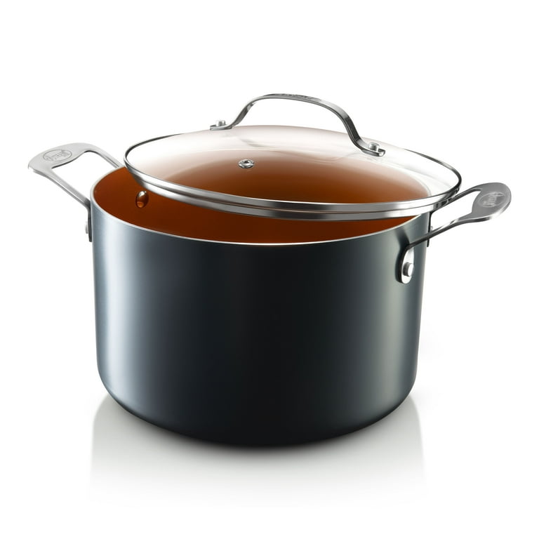 5 Qt. Non-Stick Ti-Ceramic Stock Pot with Glass Lid 5 Qt. Non-Stick Ti-Ceramic Stock Pot with Glass Lid