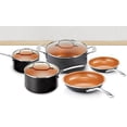 thumbnail image 1 of Gotham Steel 8-Piece Kitchen Set with Non-Stick Ti-Cerama Copper Coating by Chef Daniel Green - Includes Skillets, Fry Pans, Stock Pots and Sauce Pan, 1 of 10
